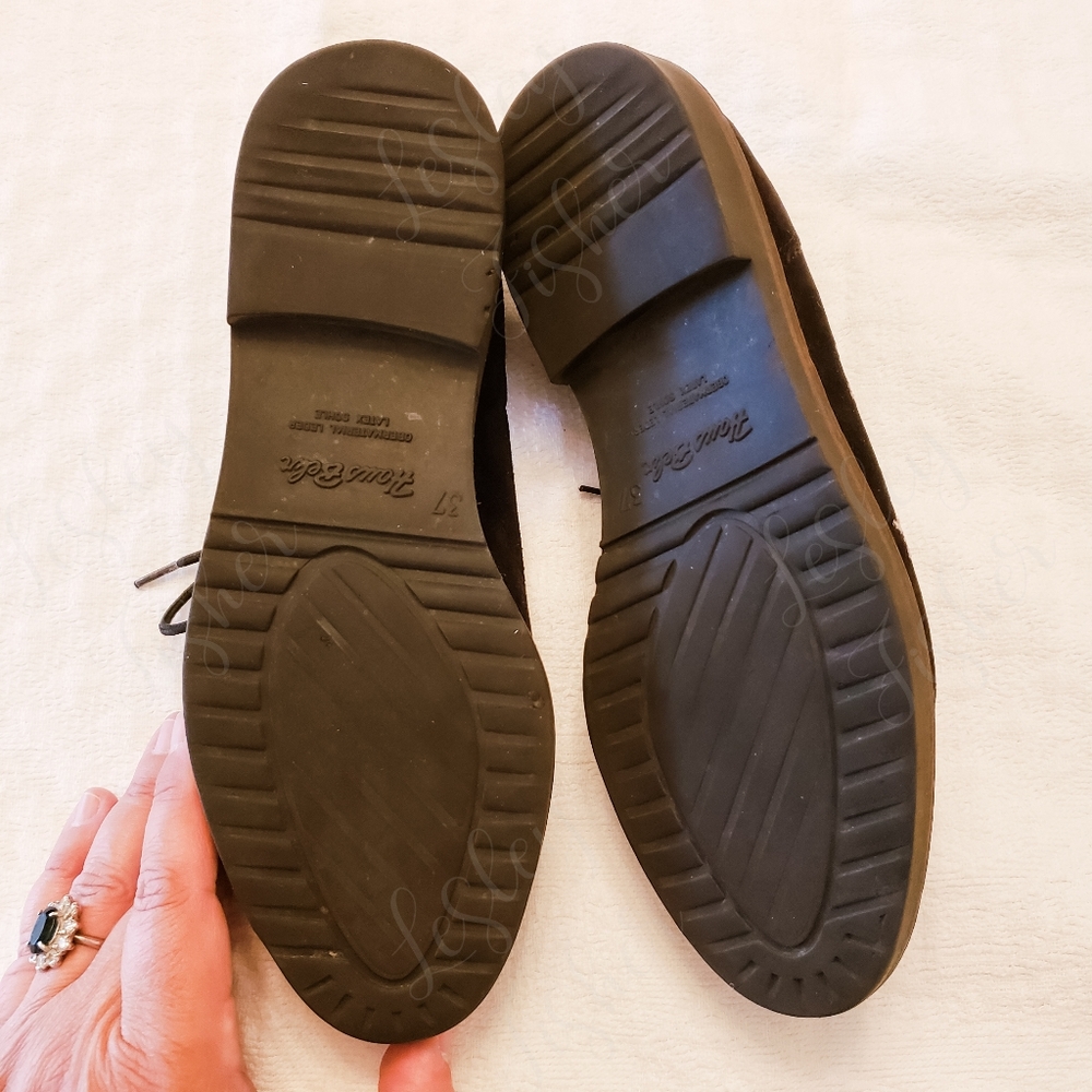 Haus Behr Embroidered Suede Oxfords - Picture 7 of 7